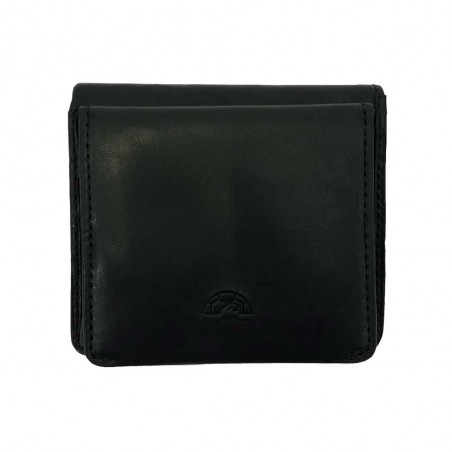 Portefeuille en cuir TONY PEROTTI "Végétale" noir | Porte-monnaie homme cuir italien style classique qualité luxe pas cher