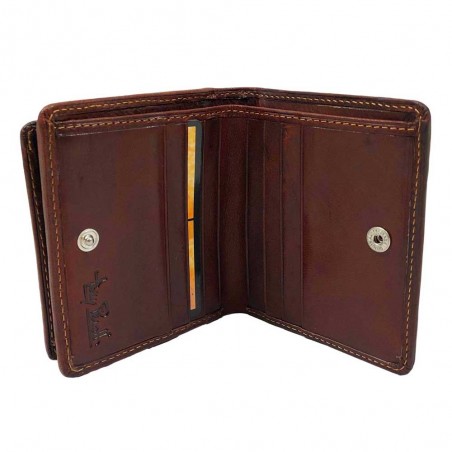 Portefeuille en cuir TONY PEROTTI "Végétale" marron | Porte-monnaie homme cuir italien style classique qualité luxe pas cher Portefeuille en cuir TONY PEROTTI "Végétale" marron | Porte-monnaie homme cuir italien style classique qualité luxe pas cher