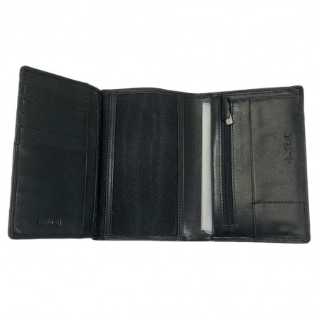 Portefeuille européen en cuir TONY PEROTTI "Végétale" noir | Porte-cartes hommes cuir italien qualité luxe Portefeuille européen en cuir TONY PEROTTI "Végétale" noir | Porte-cartes hommes cuir italien qualité luxe