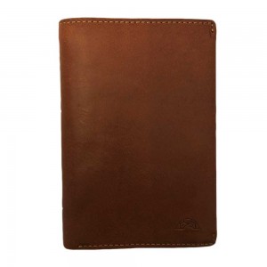 Portefeuille européen en cuir TONY PEROTTI "Végétale" marron | Porte-cartes hommes cuir italien qualité luxe