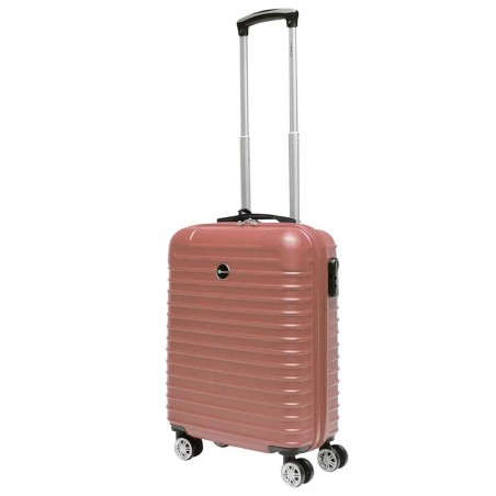 Valise cabine + vanity BENZI "Stripes" rose gold | Set de bagages femme pas cher