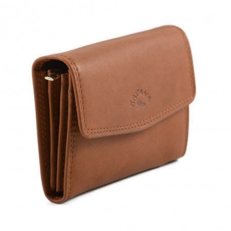 Porte-monnaie multifonctions en cuir KATANA marron | Bourse porte-cartes femme petit format qualité pas cher Porte-monnaie multifonctions en cuir KATANA marron | Bourse porte-cartes femme petit format qualité pas cher