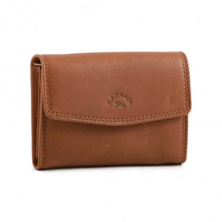 Porte-monnaie multifonctions en cuir KATANA marron | Bourse porte-cartes femme petit format qualité pas cher Porte-monnaie multifonctions en cuir KATANA marron | Bourse porte-cartes femme petit format qualité pas cher