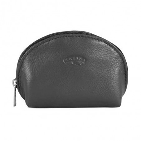 Porte-monnaie en cuir demi-lune KATANA noir | Bourse femme porte-clé qualité pas cher Porte-monnaie en cuir demi-lune KATANA noir | Bourse femme porte-clé qualité pas cher