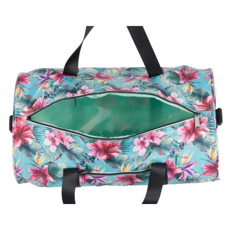 Sac polochon HORIZON "Circus" | Bagage sac de voyage sport femme imprimé fleurs tropicales