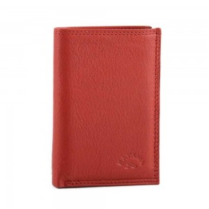Porte-cartes en cuir KATANA protection RFID rouge – Portefeuille étui cartes bancaires sécurisé anti ondes