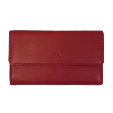 Portefeuille compagnon en cuir KATANA rouge | Tout-en-un femme grand format porte-chéquier pas cher Portefeuille compagnon en cuir KATANA rouge | Tout-en-un femme grand format porte-chéquier pas cher