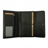 Portefeuille compagnon en cuir KATANA noir | Tout-en-un femme grand format porte-chéquier pas cher Portefeuille compagnon en cuir KATANA noir | Tout-en-un femme grand format porte-chéquier pas cher
