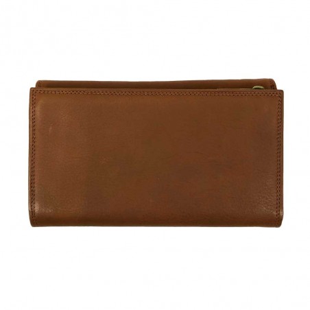 Portefeuille compagnon en cuir KATANA marron gold | Tout-en-un femme grand format porte-chéquier pas cher Portefeuille compagnon en cuir KATANA marron gold | Tout-en-un femme grand format porte-chéquier pas cher