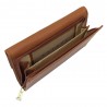 Portefeuille compagnon en cuir KATANA marron gold | Tout-en-un femme grand format porte-chéquier pas cher Portefeuille compagnon en cuir KATANA marron gold | Tout-en-un femme grand format porte-chéquier pas cher
