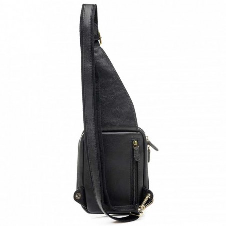 Sac holster homme en cuir KATANA noir | Sacoche body porté croisé pas cher