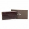 Compagnon en cuir aspect croco KATANA chocolat | Portefeuille femme tout-en-un grand format pratique pas cher Compagnon en cuir aspect croco KATANA chocolat | Portefeuille femme tout-en-un grand format pratique pas cher