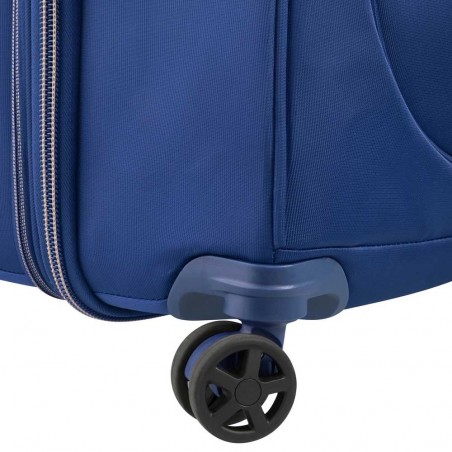 Valise cabine extensible DELSEY "Montrouge" bleu | Bagage petite taille femme élégant semi-rigide léger marque pas cher