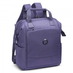 Sac à dos femme DELSEY "Montrouge" 13,3" lavande | Sac ordinateur portable PC sécurisé violet original pas cher