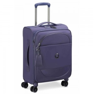 Valise cabine extensible DELSEY "Montrouge" violet | Bagage petite taille femme élégant semi-rigide léger marque pas cher