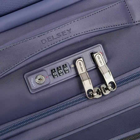 Valise cabine extensible DELSEY "Montrouge" violet | Bagage petite taille femme élégant semi-rigide léger marque pas cher