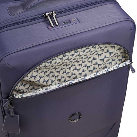 Valise soute 77cm extensible DELSEY "Montrouge" lavande | Bagage grande taille femme violet qualité luxe