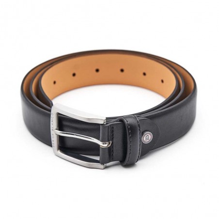 Ceinture homme en cuir SERGE BLANCO noir | Ceinture style élégant casual 110cm