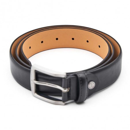 Ceinture homme en cuir SERGE BLANCO noir | Ceinture style élégant casual 110cm