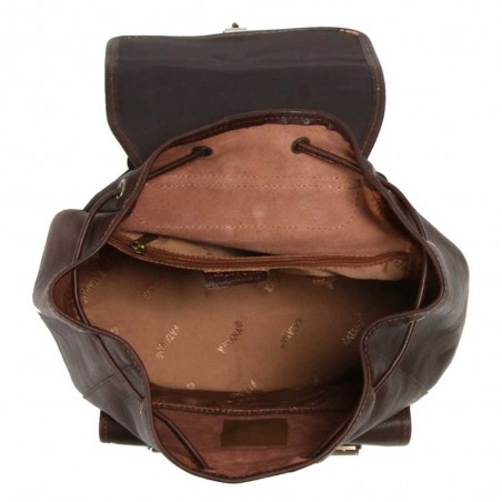 Sac à dos en cuir gras KATANA M marron foncé chocolat | Bagage femme style classique intemporel cuir de qualité Sac à dos en cuir gras KATANA M marron foncé chocolat | Bagage femme style classique intemporel cuir de qualité