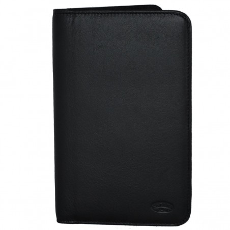 Porte-cartes en cuir de vachette lisse - Noir Porte-cartes en cuir de vachette lisse - Noir