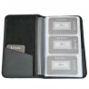 Porte-cartes en cuir de vachette lisse - Noir Porte-cartes en cuir de vachette lisse - Noir