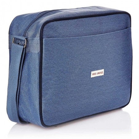 Sac reporter junior IKKS "Norfolk" bleu | Besace enfant ado marque qualité style US Navy pas cher