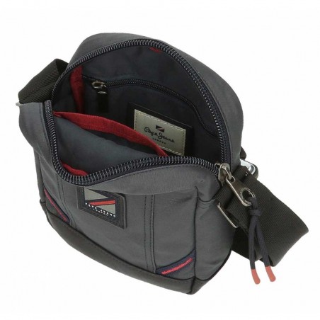 Sacoche homme PEPE JEANS "Hackney" gris | Pochette porté croisé tendance pas cher