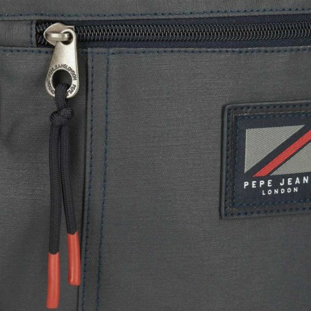 Sacoche homme PEPE JEANS "Hackney" gris | Pochette porté croisé tendance pas cher