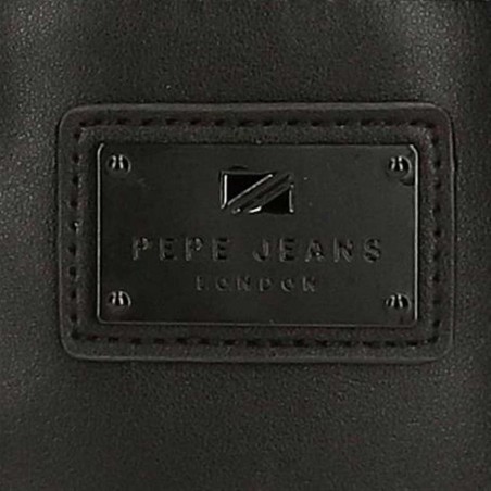 Sacoche ordinateur 15,6" PEPE JEANS "Soho" noir | Cartable pc homme marque mode pas cher