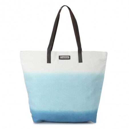 Sac shopping LES TROPEZIENNES "Haïti" bleu | Grand cabas femme tie and dye pas cher