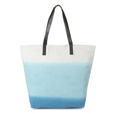 Sac shopping LES TROPEZIENNES "Haïti" bleu | Grand cabas femme tie and dye pas cher