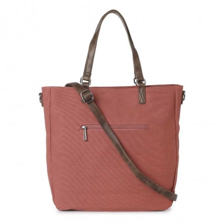 Sac shopping LES TROPEZIENNES "Molène" rouge | Grand cabas femme tote bag pas cher