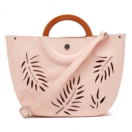 Sac à main LES TROPEZIENNES "Phuket" rose | Sac femme bandoulière original pas cher