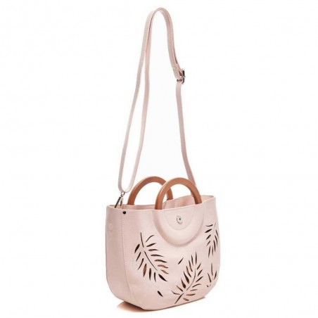 Sac à main LES TROPEZIENNES "Phuket" rose | Sac femme bandoulière original pas cher