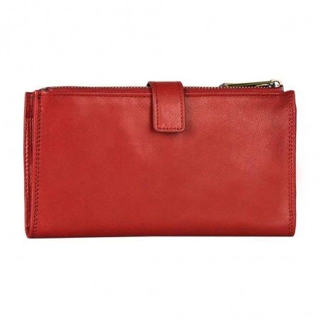 Portefeuille femme medium en cuir KATANA rouge | Porte-monnaie porte-cartes femme taille moyenne pratique pas cher Portefeuille femme medium en cuir KATANA rouge | Porte-monnaie porte-cartes femme taille moyenne pratique pas cher