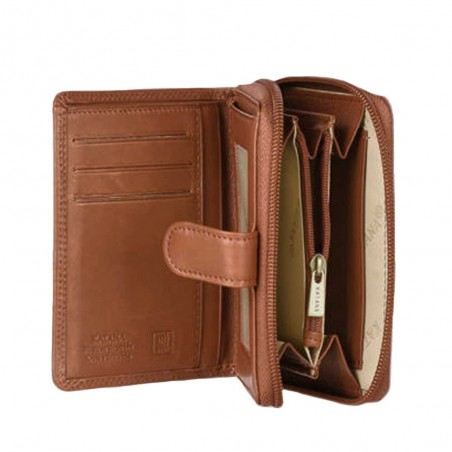Portefeuille compact en cuir KATANA camel | Compagnon petit format femme cuir véritable pas cher Portefeuille compact en cuir KATANA camel | Compagnon petit format femme cuir véritable pas cher