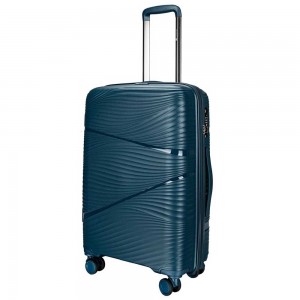 Valise soute L 4 roues HORIZON "Fancy" bleu foncé | Grand bagage 75cm séjour 2 semaines
