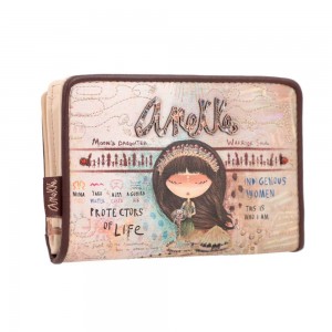Portefeuille compact zfemme ANEKKE "Menire" | Compagnon porte-monnaie porte-cartes taille moyenne original pas cher