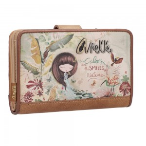 Portefeuille compact femme ANEKKE "Amazonia" | Compagnon tout en un moyen format pas cher