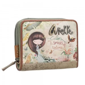 Portefeuille mini femme ANEKKE "Amazonia" | Compagnon tout en un petit format pas cher