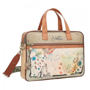 Porte-documents PC femme 2 cpts ANEKKE "Butterfly" | Sacoche ordinateur portable originale