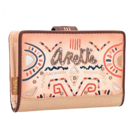 Portefeuille compact femme ANEKKE "Tribe" | Compagnon taille moyenne original pas cher