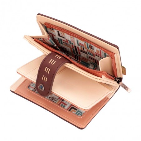 Portefeuille compact femme ANEKKE "Tribe" | Compagnon taille moyenne original pas cher Portefeuille compact femme ANEKKE "Tribe" | Compagnon taille moyenne original pas cher