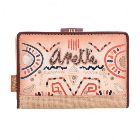 Portefeuille compact femme ANEKKE "Tribe" | Compagnon taille moyenne original pas cher