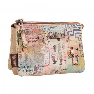 Porte-monnaie triple ANEKKE "Tribe" | Trousse 3 cpts femme originale pas chère