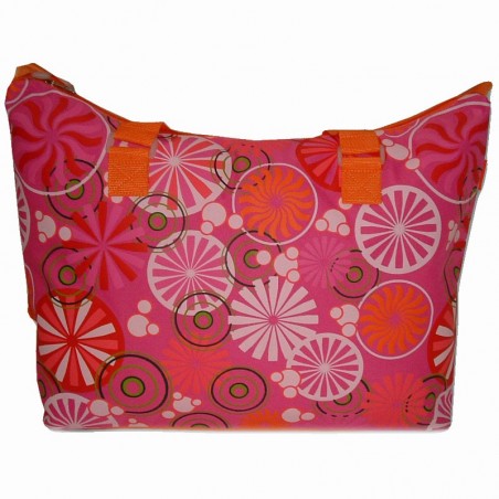 Sac de plage BENZI "Rosaces" - rose/orange