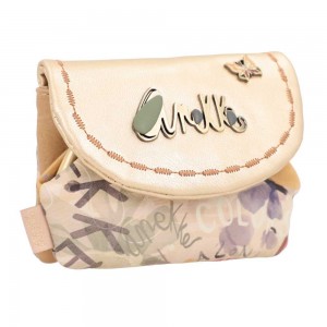 Porte-monnaie à rabat ANEKKE "Pachamama" beige | Bourse femme originale pas chère