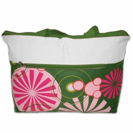 Sac de plage BENZI "Rayon" - blanc/vert Sac de plage BENZI "Rayon" - blanc/vert