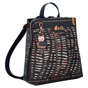 Sac à dos femme ANEKKE "Pachamama" bleu | Sac ville loisirs élégant original printemps été